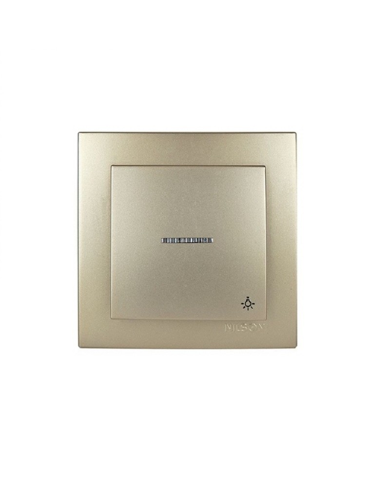 Nilson Μπουτόν με ενδεικτική λυχνία σατινέ GEYER