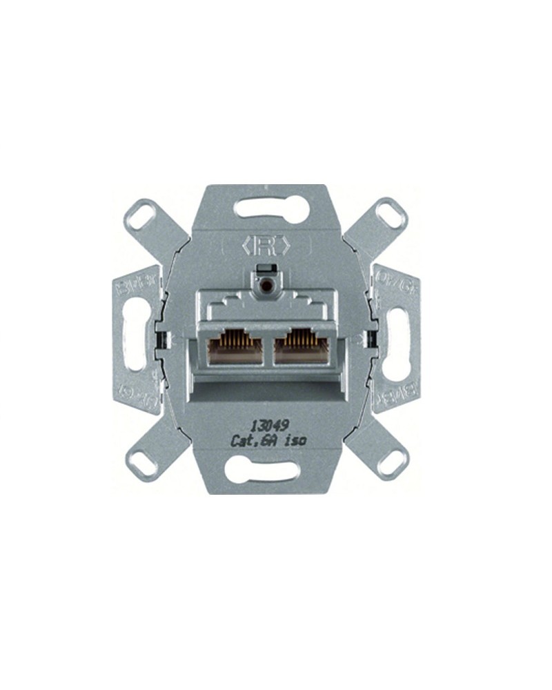 Berker μηχανισμός πρίζα δικτύου STP Cat6A διπλή RJ45 HAGER