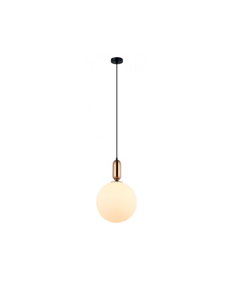 Φωτιστικό κρεμαστό γυαλί λευκό/χρυσό Ε27 Neptune VIOKEF