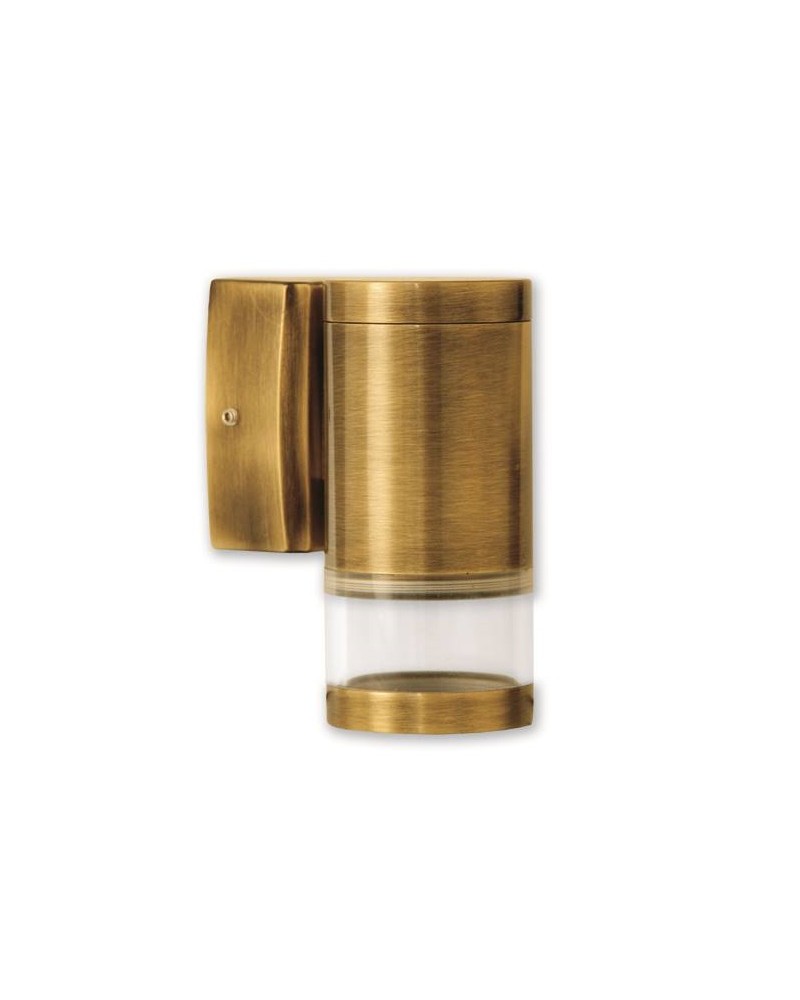 Απλίκα τοίχου Down Plexiglass ορειχάλκινη Brass Antique GU10 IP64 LIGHTUP
