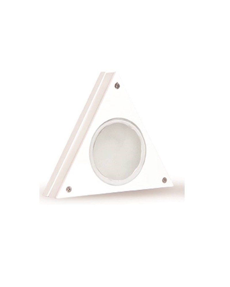Απλίκα τοίχου τρίγωνη διπλού φωτισμού αλουμίνιο λευκό LED IP64 LIGHTUP