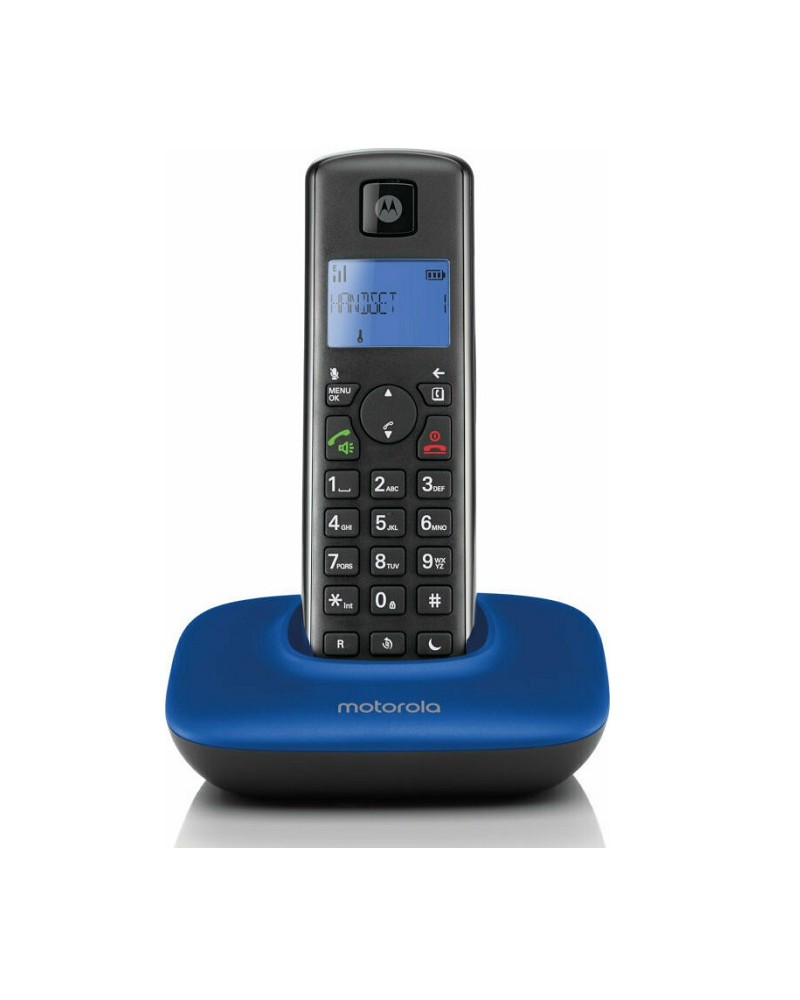 Ασύρματο τηλέφωνο με ανοιχτή ακρόαση και φραγή κλήσεων μπλε T401+ MOTOROLA