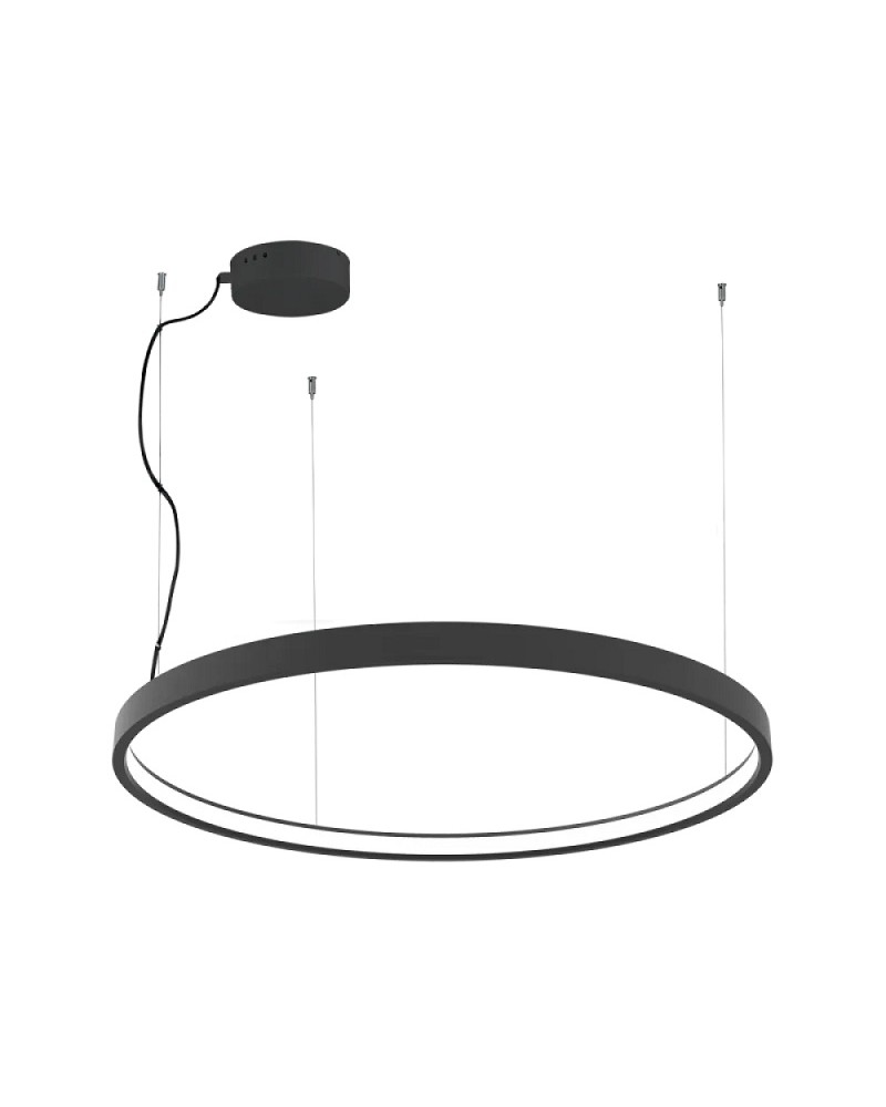 Φωτιστικό κρεμαστό μεταλλικό μαύρο Led 54W 3000K Verdi VIOKEF