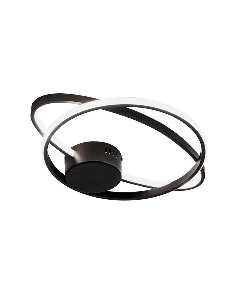 Πλαφονιέρα οροφής Led μεταλλική μαύρη 27W 3000K Nola VIOKEF