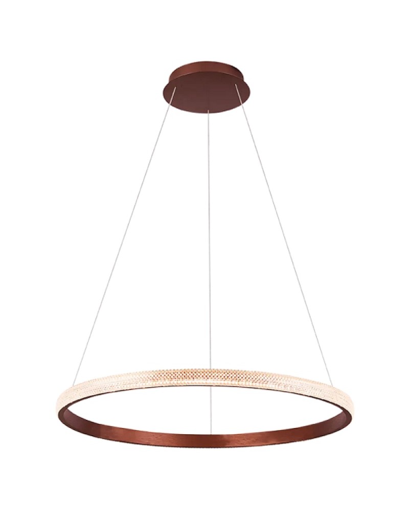 Φωτιστικό κρεμαστό μεταλλικό καφέ ακρυλικό κρύσταλλο Led 42W 3000K Sydney VIOKEF