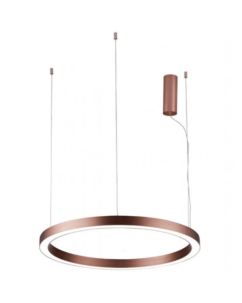 Φωτιστικό κρεμαστό μεταλλικό καφέ Led 48W 3000K Choco VIOKEF