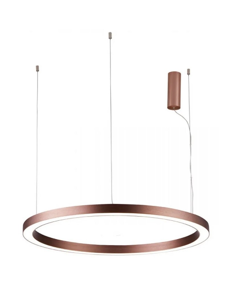 Φωτιστικό κρεμαστό μεταλλικό καφέ Led 60W 3000K Choco VIOKEF