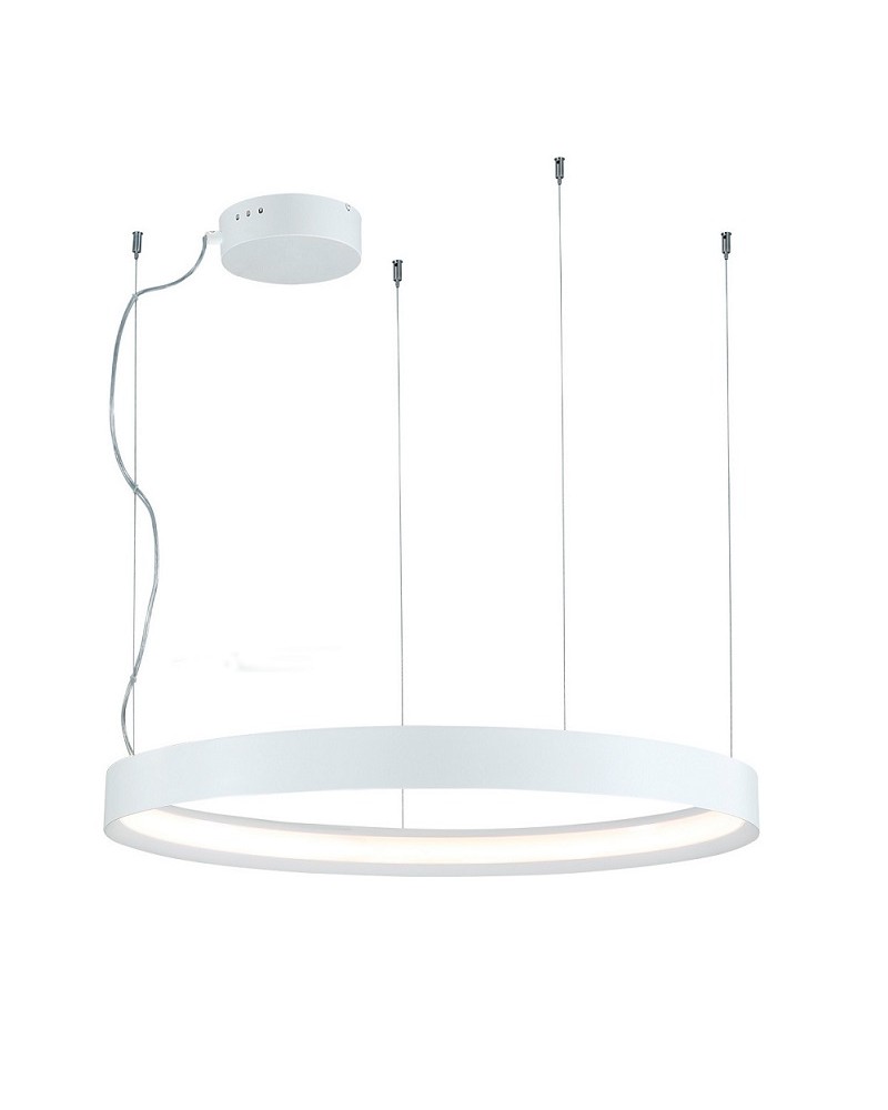 Φωτιστικό κρεμαστό μεταλλικό λευκό Led 87W 3000K Verdi VIOKEF