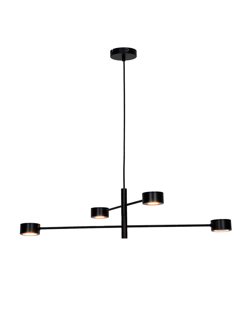 Φωτιστικό κρεμαστό μεταλλικό μαύρο Led 20W 3000K Prima VIOKEF