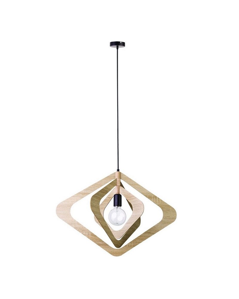 Φωτιστικό κρεμαστό φυσικό ξύλο D640 E27 Roxie VIOKEF