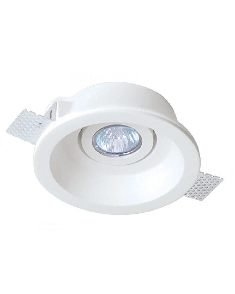 Γύψινο σποτ οροφής χωνευτό στρογγυλό λευκό Ø155 GU10 Jack VIOKEF