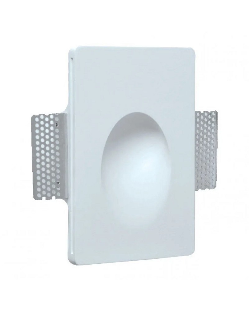 Γύψινη απλίκα τοίχου χωνευτή λευκή H180 Led 1W 3000K Aster VIOKEF