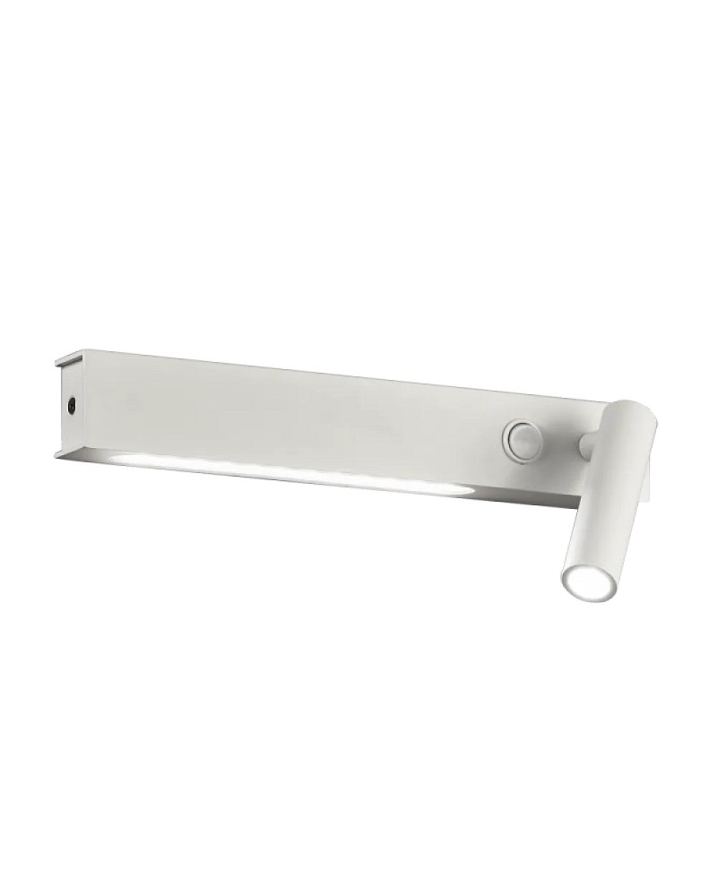 Απλίκα τοίχου μεταλλική λευκή Led 3W+6W Molly VIOKEF