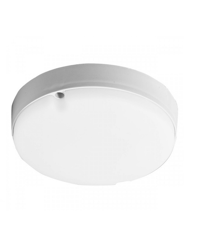 Απλίκα τοίχου στρογγυλή πλαστική λευκή Led 18W IP54 SPOTLIGHT