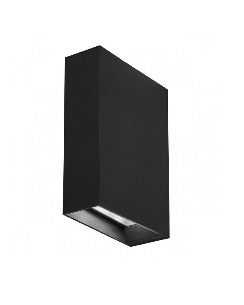 Απλίκα τοίχου πλαστική μαύρη Up-Down Led 7W IP65 SPOTLIGHT