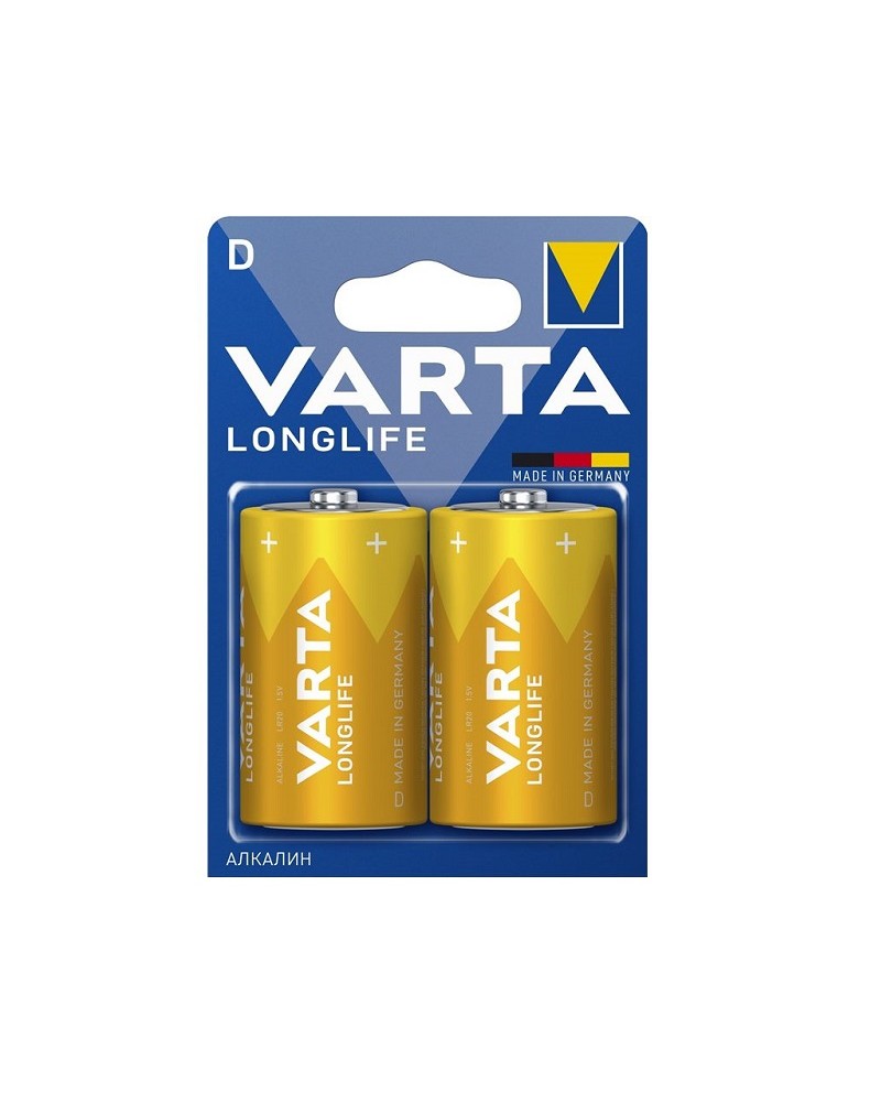 Μπαταρία αλκαλική 1.5V D LR20(Συσκ.2τεμ.) VARTA