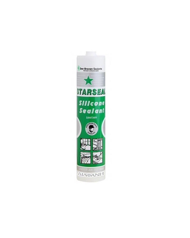 Σιλικόνη αντιμουχλική διάφανη 260ml Den Braven Starseal