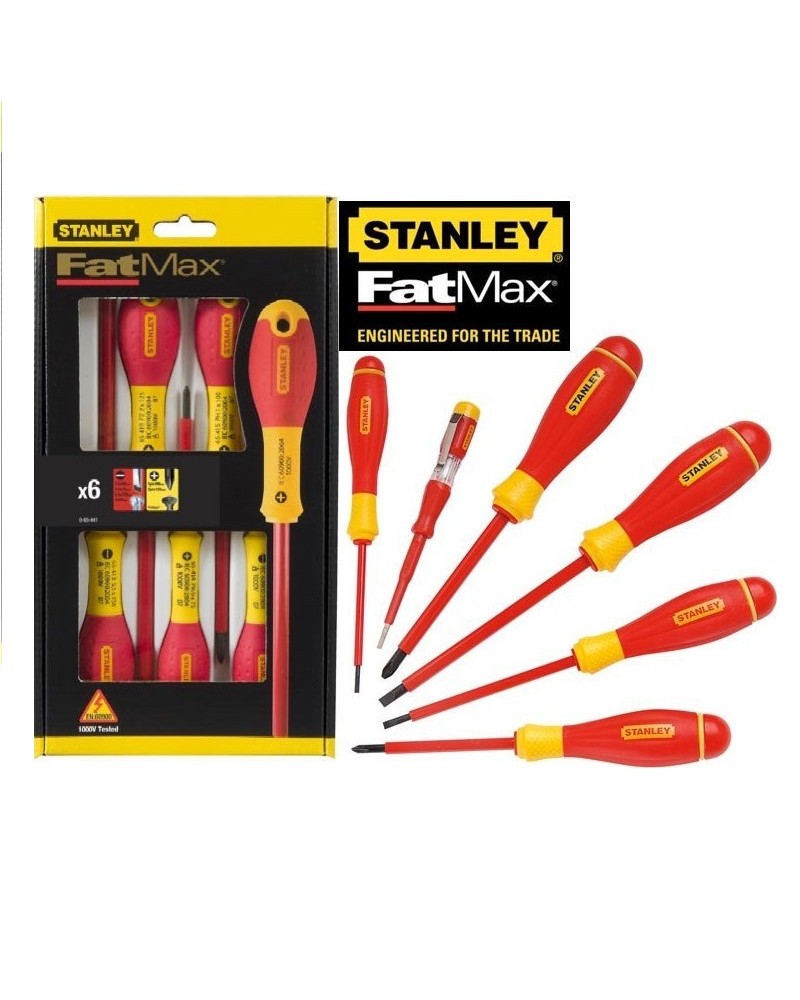 Κατσαβίδια Fatmax με μόνωση 1000V VDE σετ 6τεμ. STANLEY