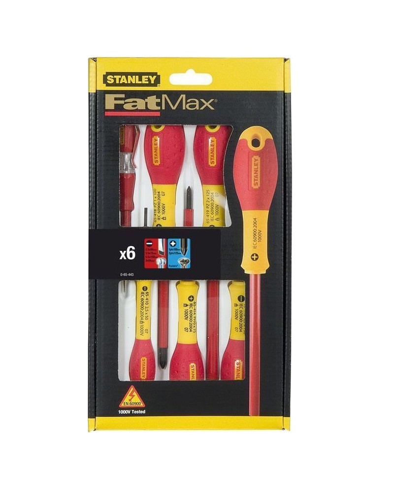 Κατσαβίδια Fatmax με μόνωση 1000V VDE σετ 6 τεμαχίων STANLEY
