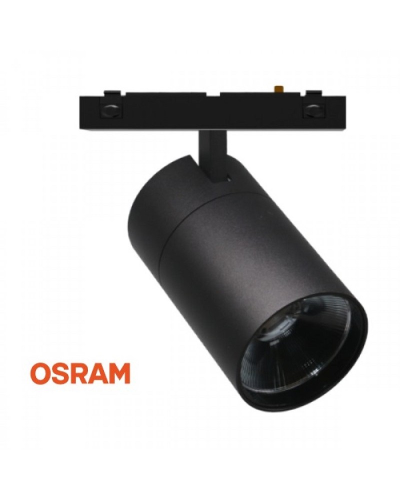 Σποτ μαγνητικής ράγας μαύρο 30W 48V 3000K SPOTLIGHT
