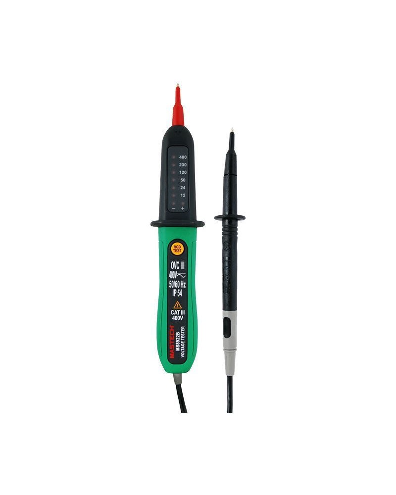 Δοκιμαστικό τάσης 400V + RCD TESTER MS8922B MGL MASTECH 