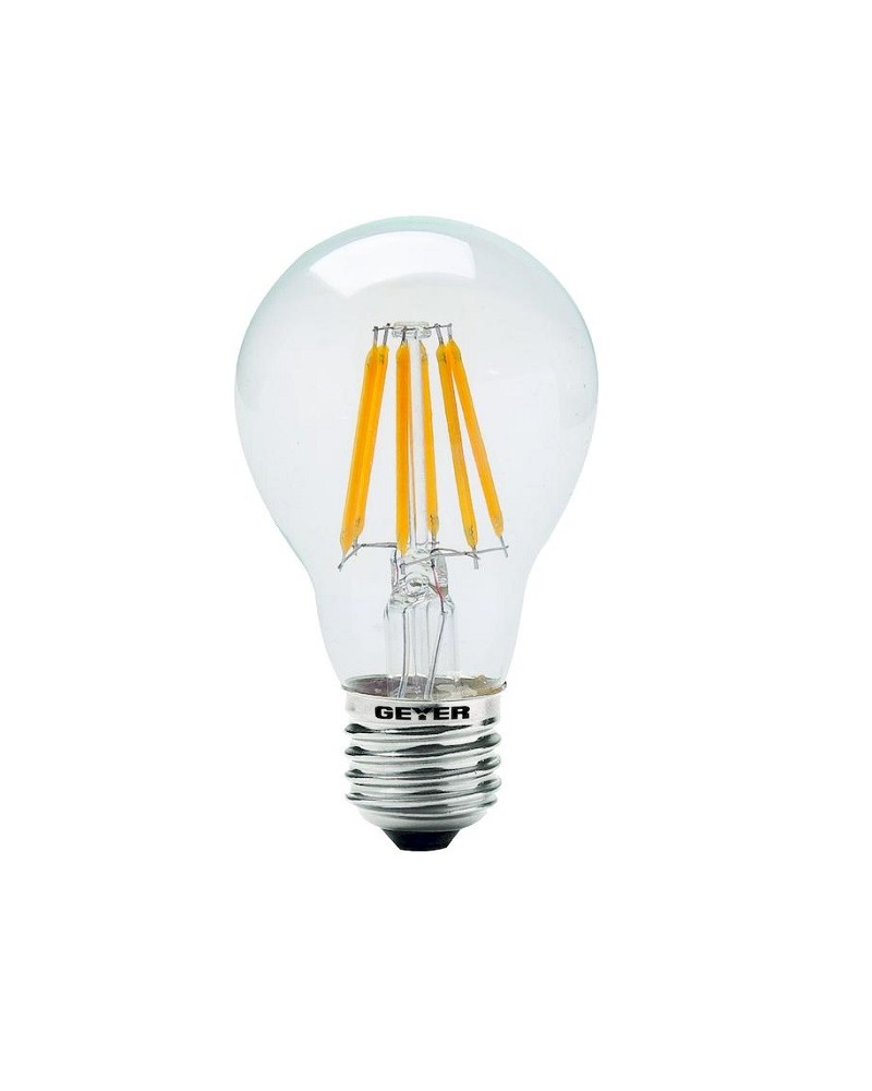 Λάμπα led filament A60 8W E27 4000K 880lm DIM GEYER