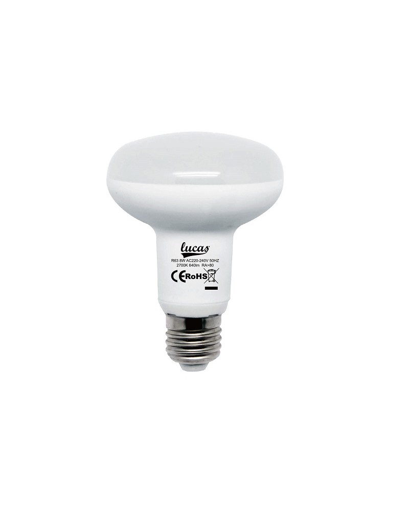 Λάμπα Led R63 8W E27 2700K 720lm LUCAS