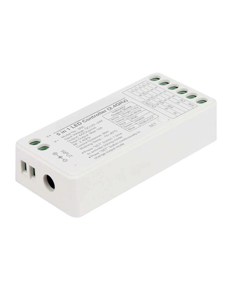 RF Controller 5σε1, 12A 12/24Vdc, για ταινία led DIM-CCT-RGB CUBALUX