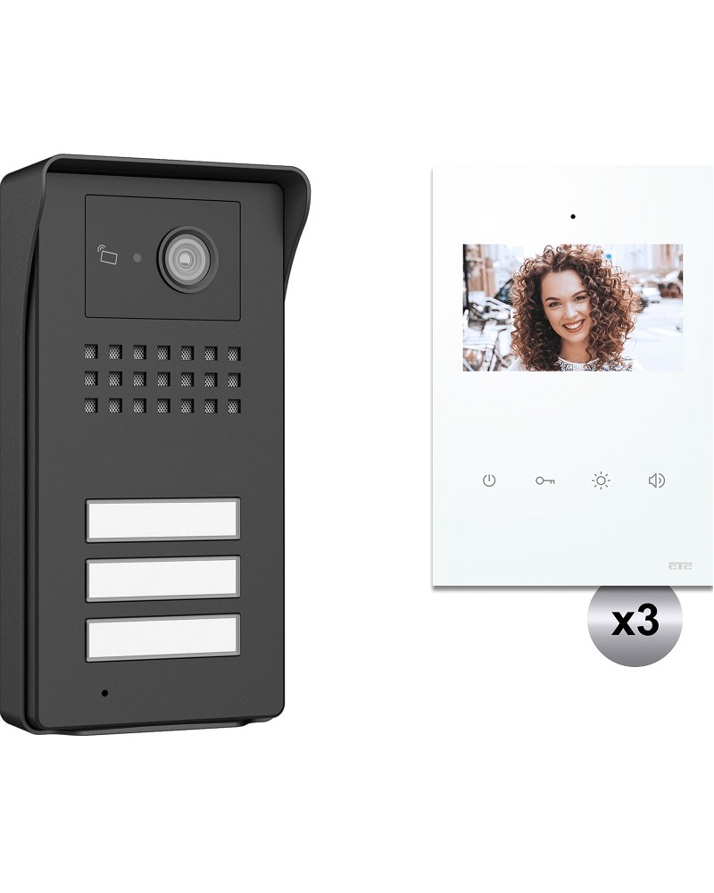 Κιτ 3 Venus Ανθρακί & Μόνιτορ 4,3'' Λευκό 2Κ CTC