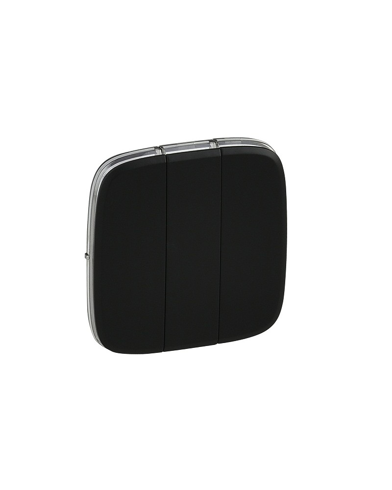 Valena allure πλακίδιο διακόπτη τριπλού μαύρο LEGRAND