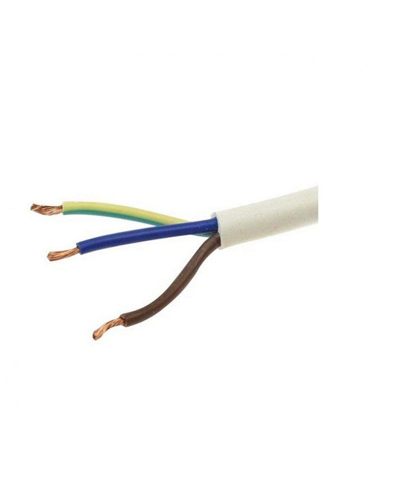 Καλώδιο εύκαμπτο (h03vv-f) 2x0.50mm2 λευκό