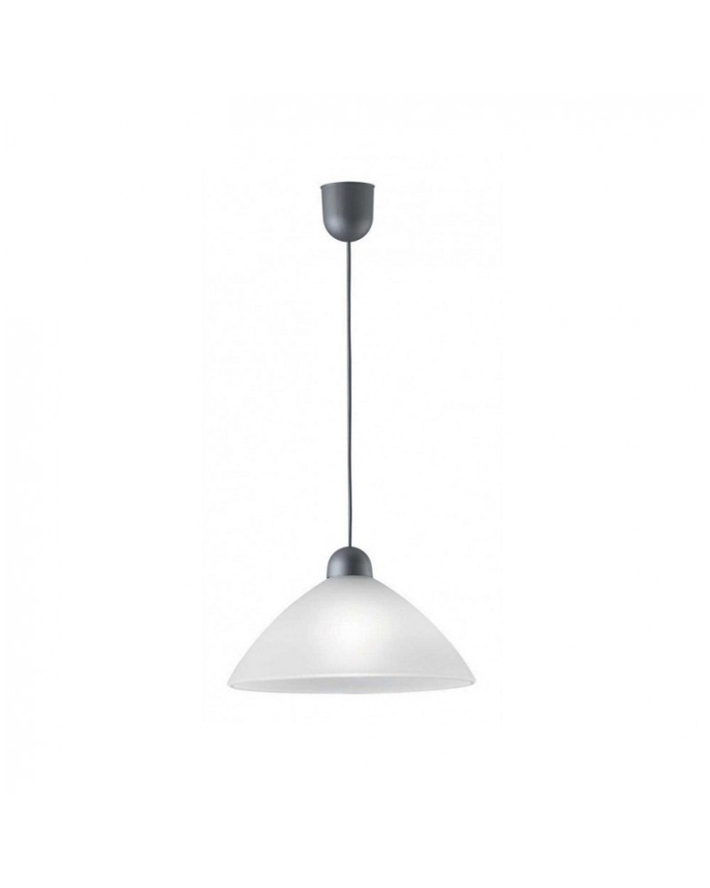 Φωτιστικό μονόφωτο με λευκό γυαλί tzeli 42W E27 VIOKEF