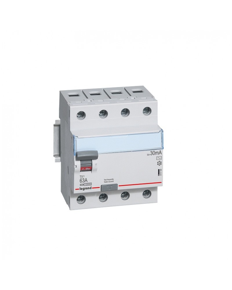 Ρελέ διαρροής 30mA 4x63A τύπου AC LEGRAND