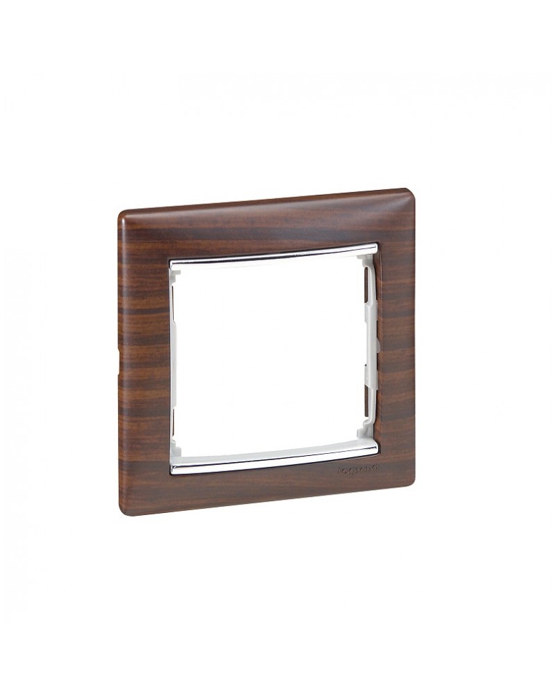 Valena πλαίσιο 1 θέσης ξύλο σκούρο-ασήμι LEGRAND