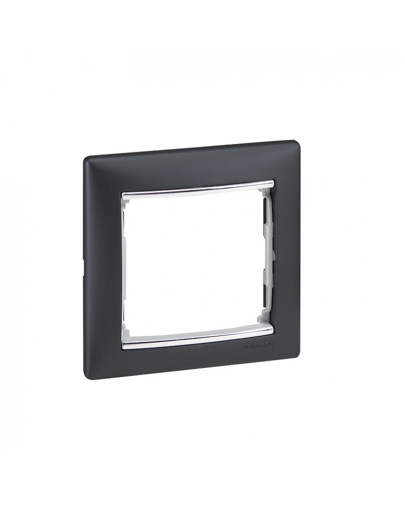 Valena πλαίσιο 1 θέσης μαύρο-ασημί LEGRAND