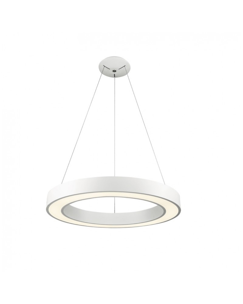 Φωτιστικό κρεμαστό μεταλλικό λευκό apollo 38W led VIOKEF