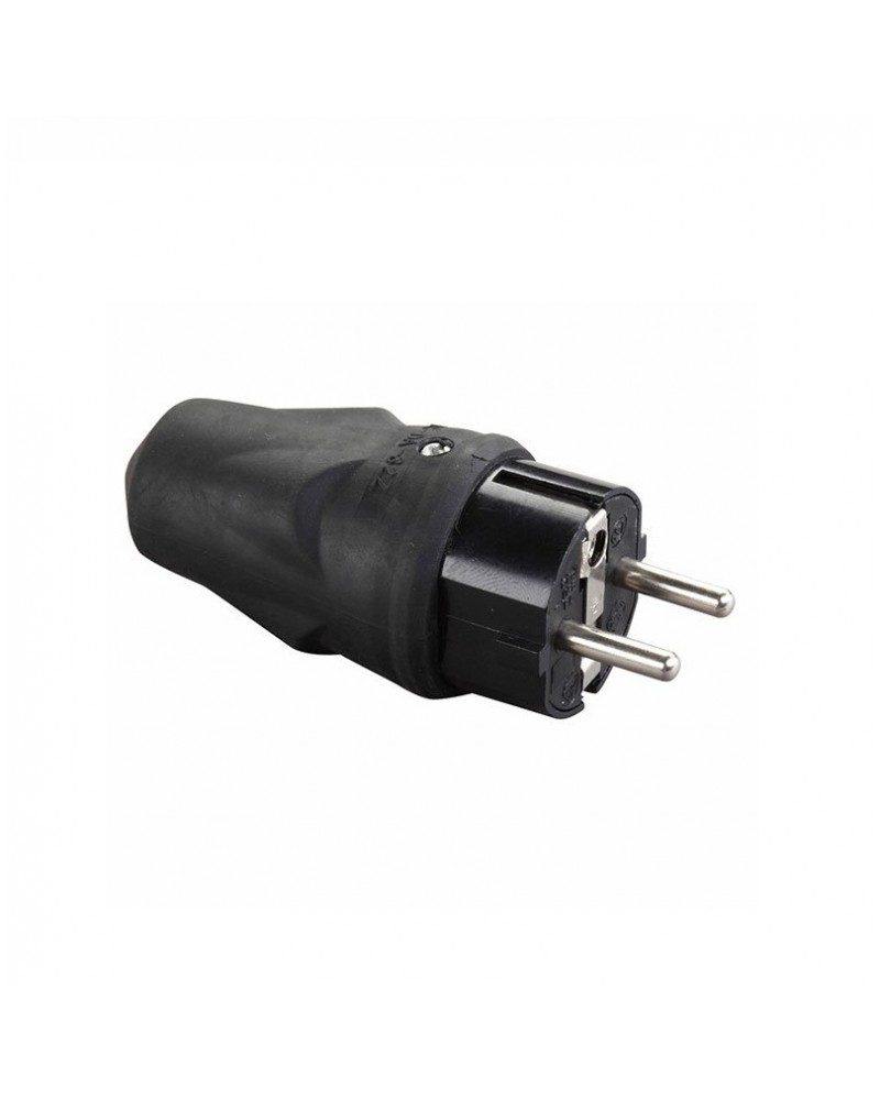 Φις σούκο αρσενικό λάστιχο μαύρο 16A GEYER