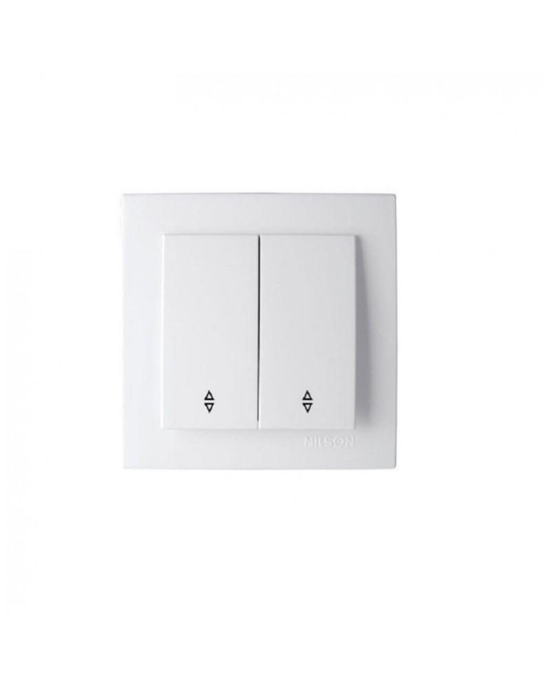 Nilson Διακόπτης διπλός αλέ ρετούρ λευκός GEYER