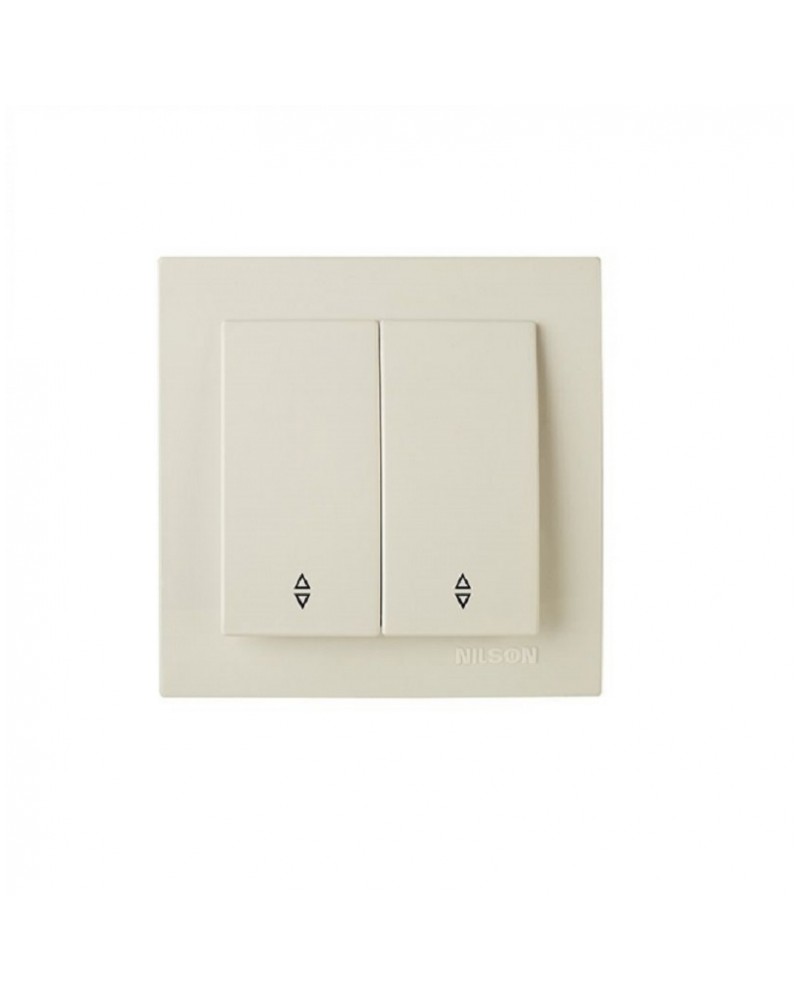 Nilson Διακόπτης διπλός αλέ ρετούρ μπεζ GEYER