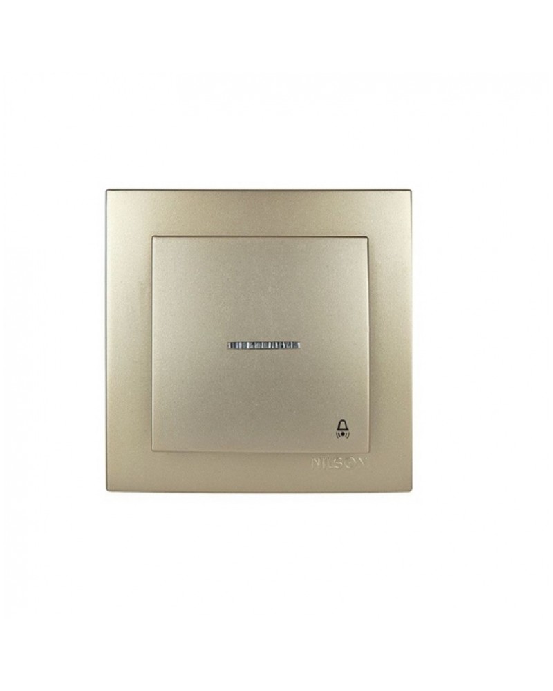 Nilson Μπουτόν κουδουνιού με ενδεικτική λυχνία σατινέ GEYER