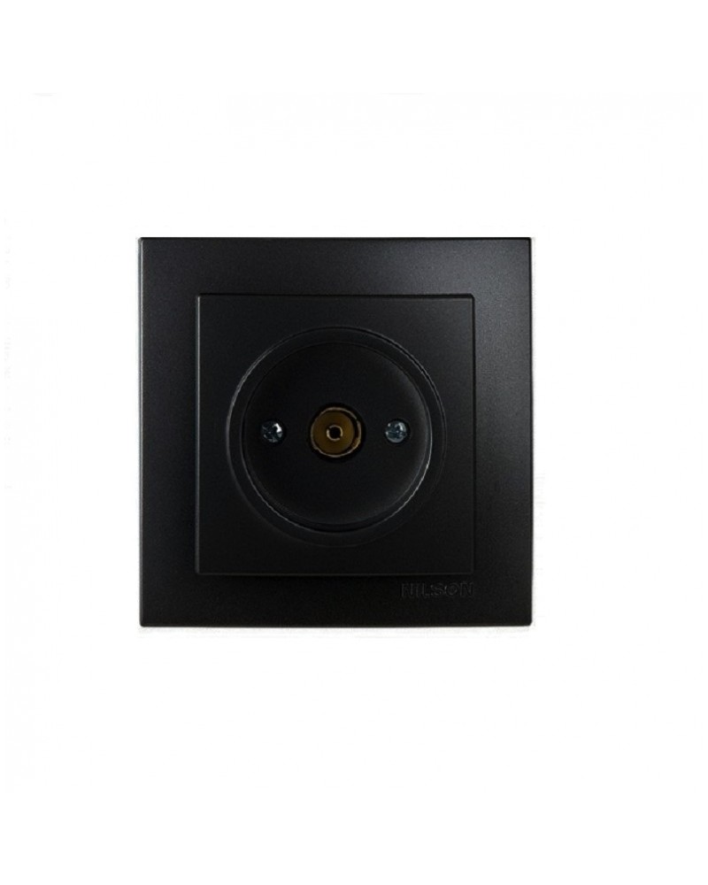 Nilson Πρίζα TV διελεύσεως μαύρη GEYER