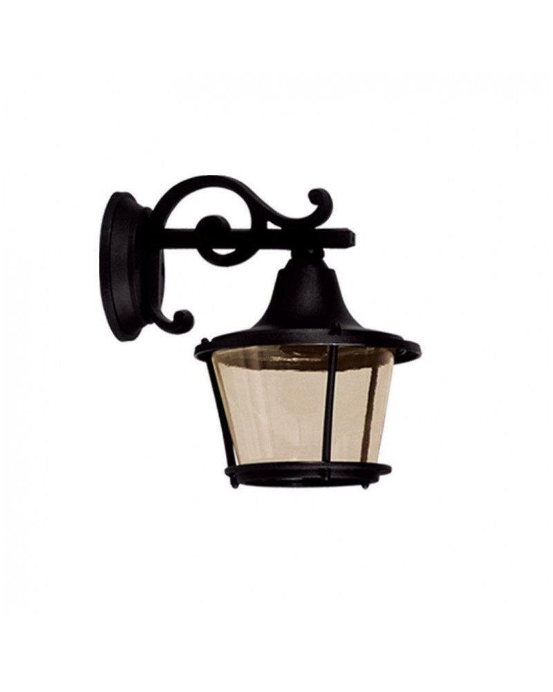 Φωτιστικό φανάρι πλαστικό μαύρο Ε27 IP23 131 LIDO