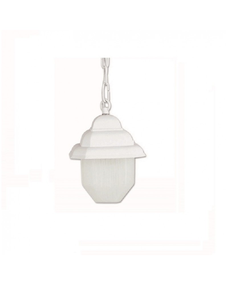 Φωτιστικό κρεμαστό πλαστικό λευκό 1144 Ε27 IP43 LIDO