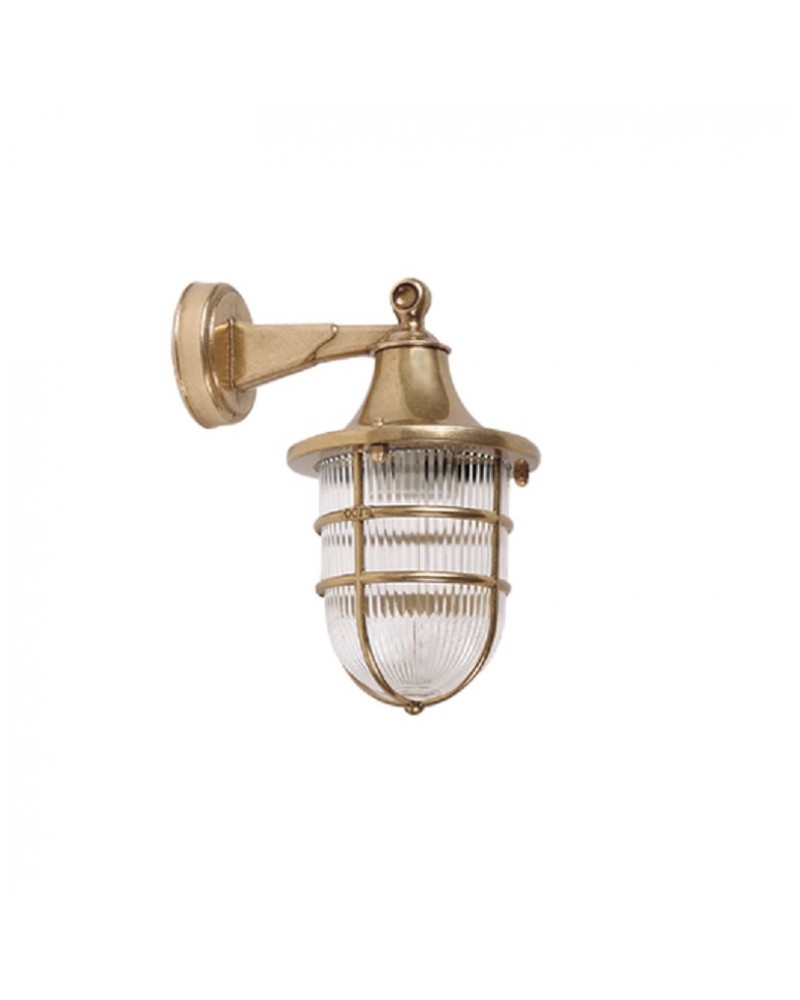 Απλίκα τοίχου ορειχάλκινη μπρονζε H28 E27 IP54 LIDO