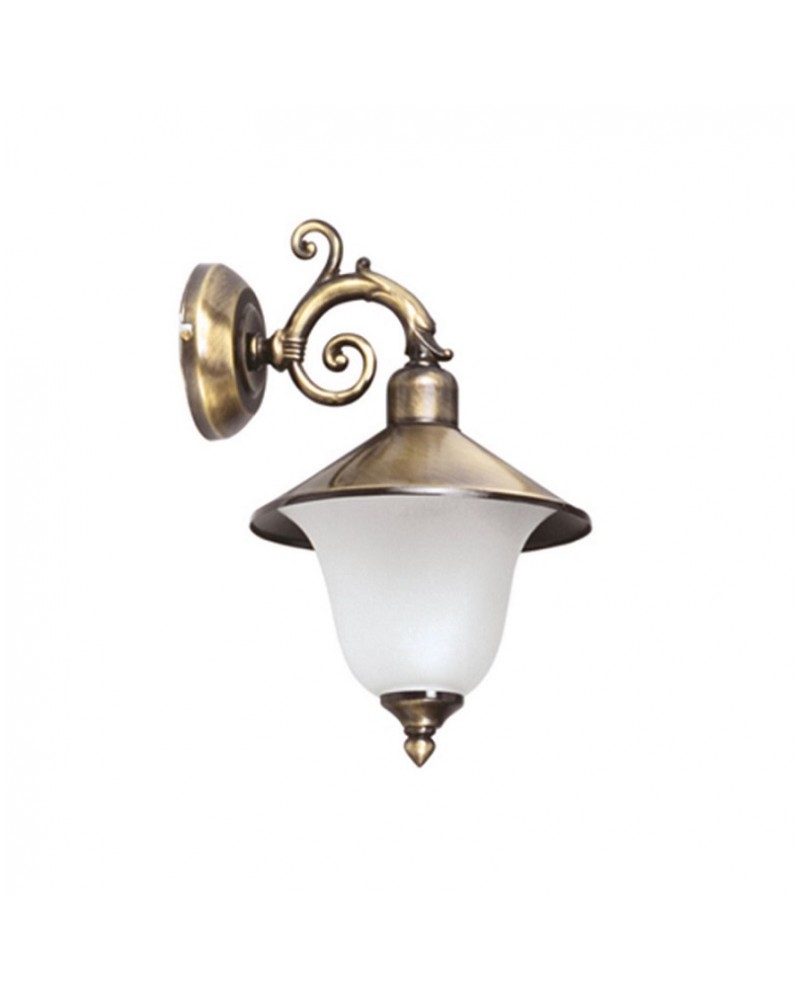 Απλίκα τοίχου ορειχάλκινη οξυντέ H28 E14 IP43 LIDO