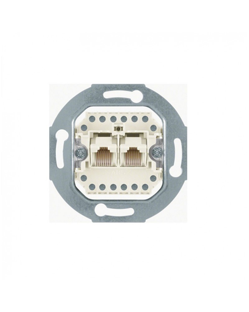 Berker μηχανισμός πρίζα τηλεφώνου διπλή RJ11 HAGER