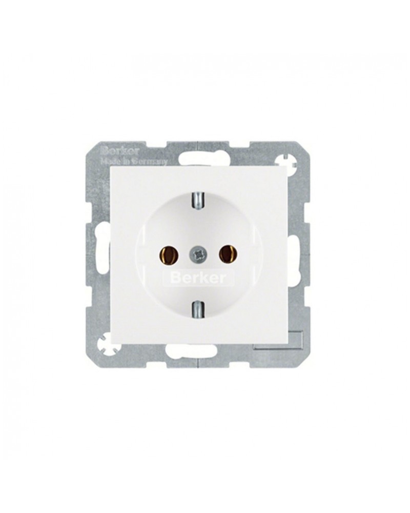 Berker S1 μηχανισμός πρίζα σούκο λευκή ματ HAGER