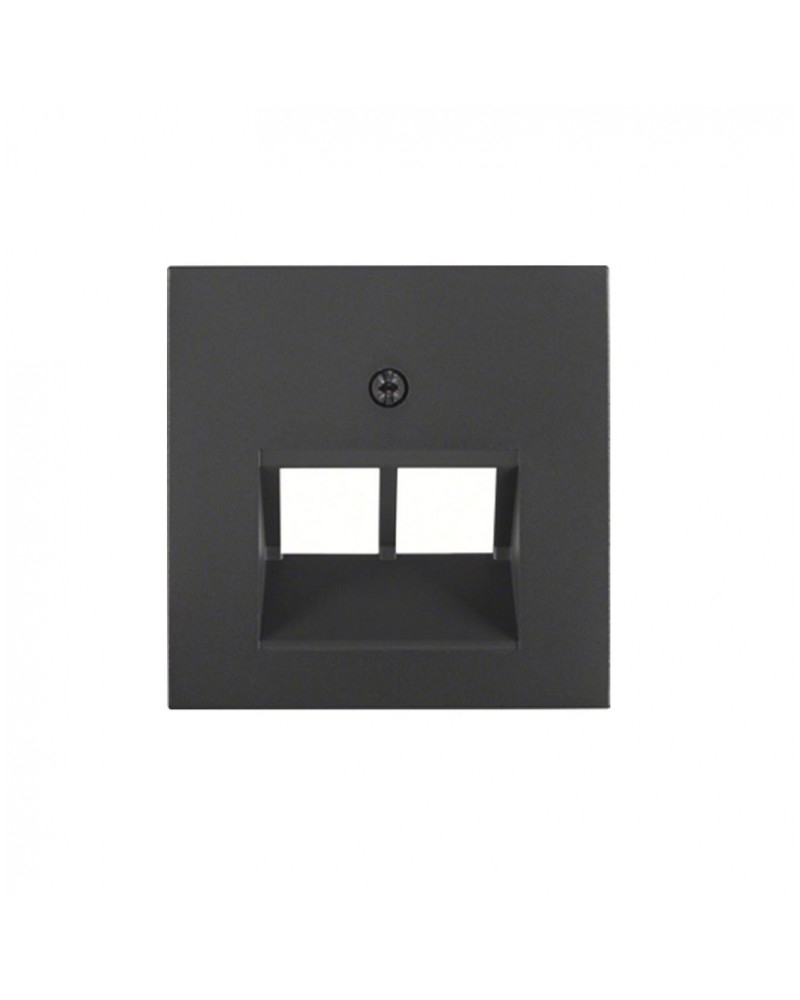 Berker S1 πλακίδιο τηλεφώνου RJ11-δικτύου RJ45 διπλό ανθρακί HAGER