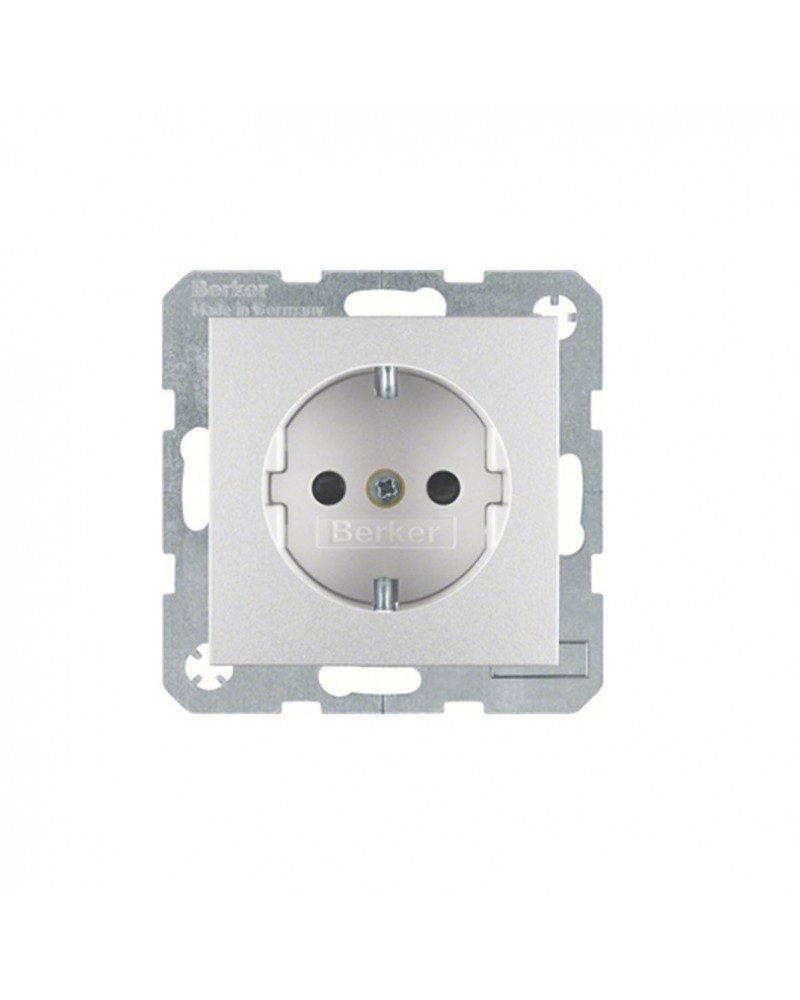 Berker S1 μηχανισμός πρίζα σούκο ασφαλείας αλουμίνιο HAGER
