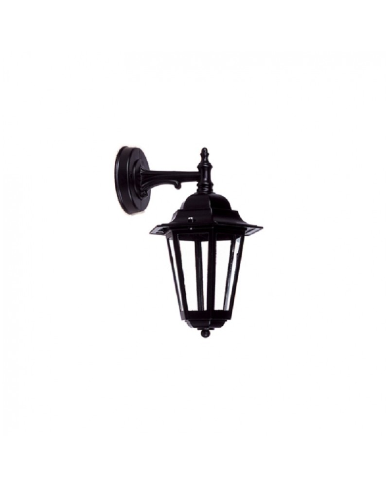 Φωτιστικό φανάρι αλουμίνιο μαύρο Ε27 IP43 LIDO